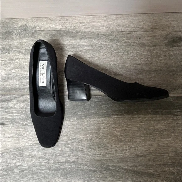 Villager Black Square-Toe Heels - Picture 2 of 7